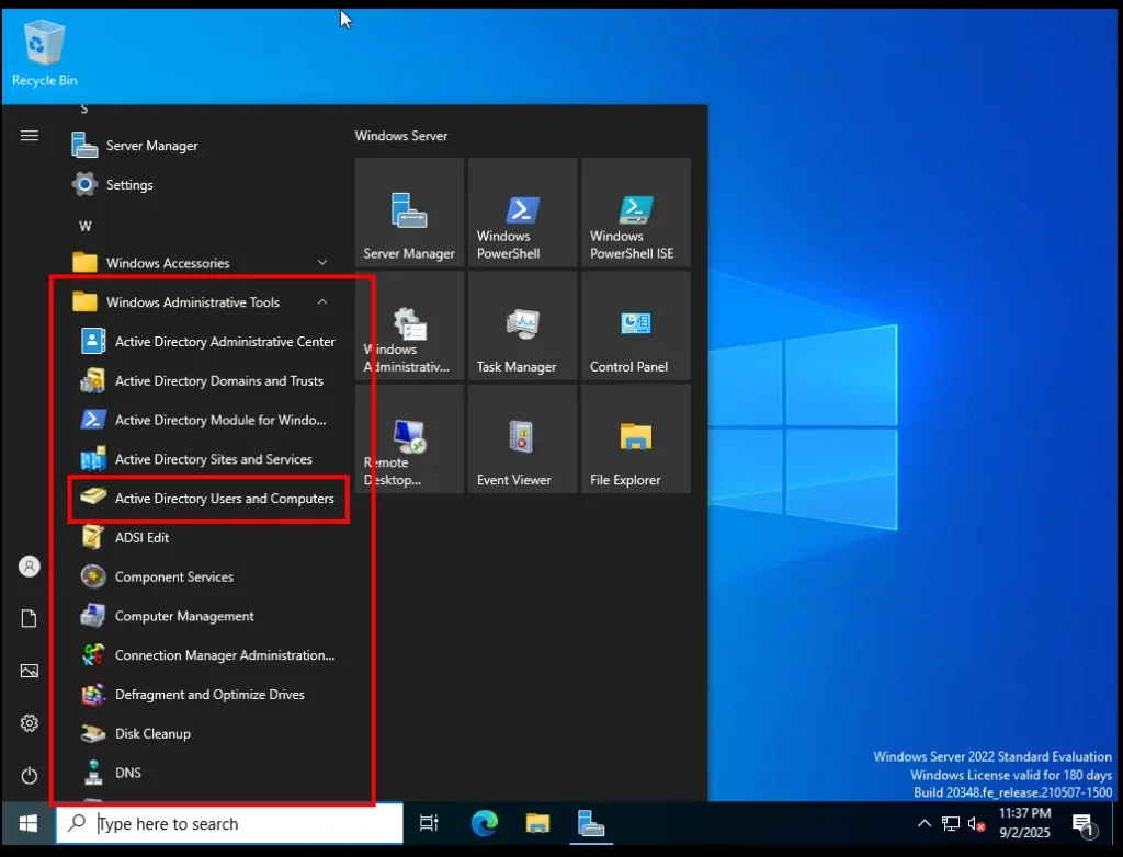 Active Directory User and Computers