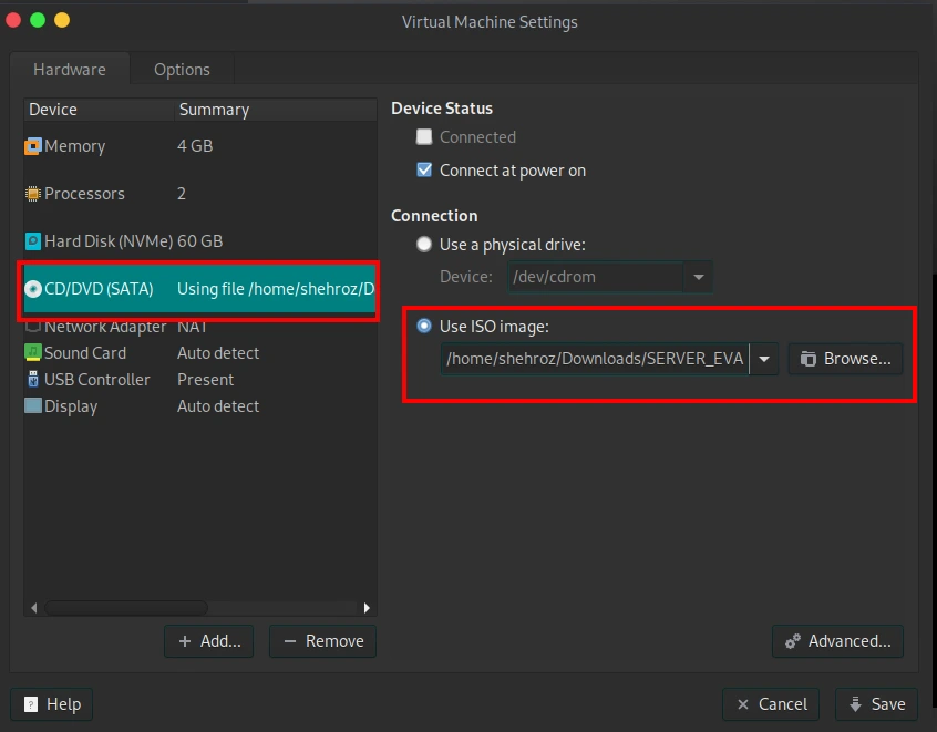 Mount the window server 2022 ISO 