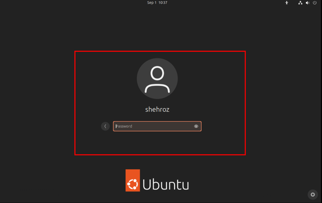 Login with the username and password you set during installation.
