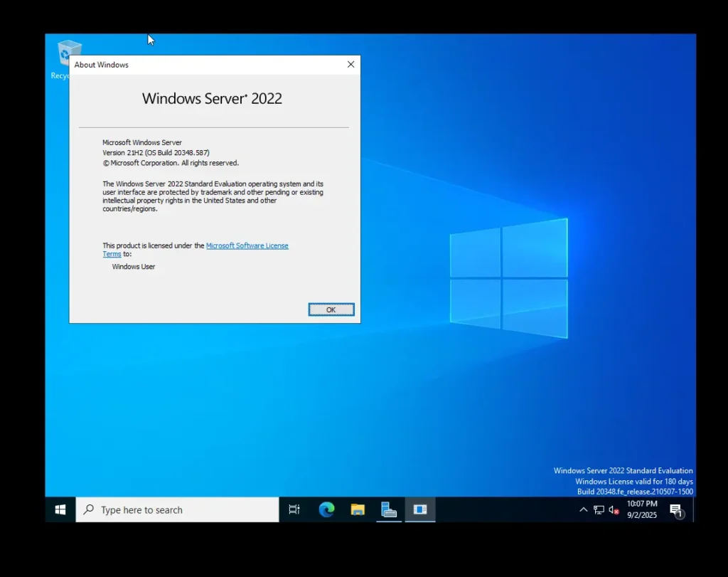 How to check window server version